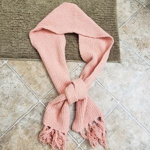 Soft pink winter scarf